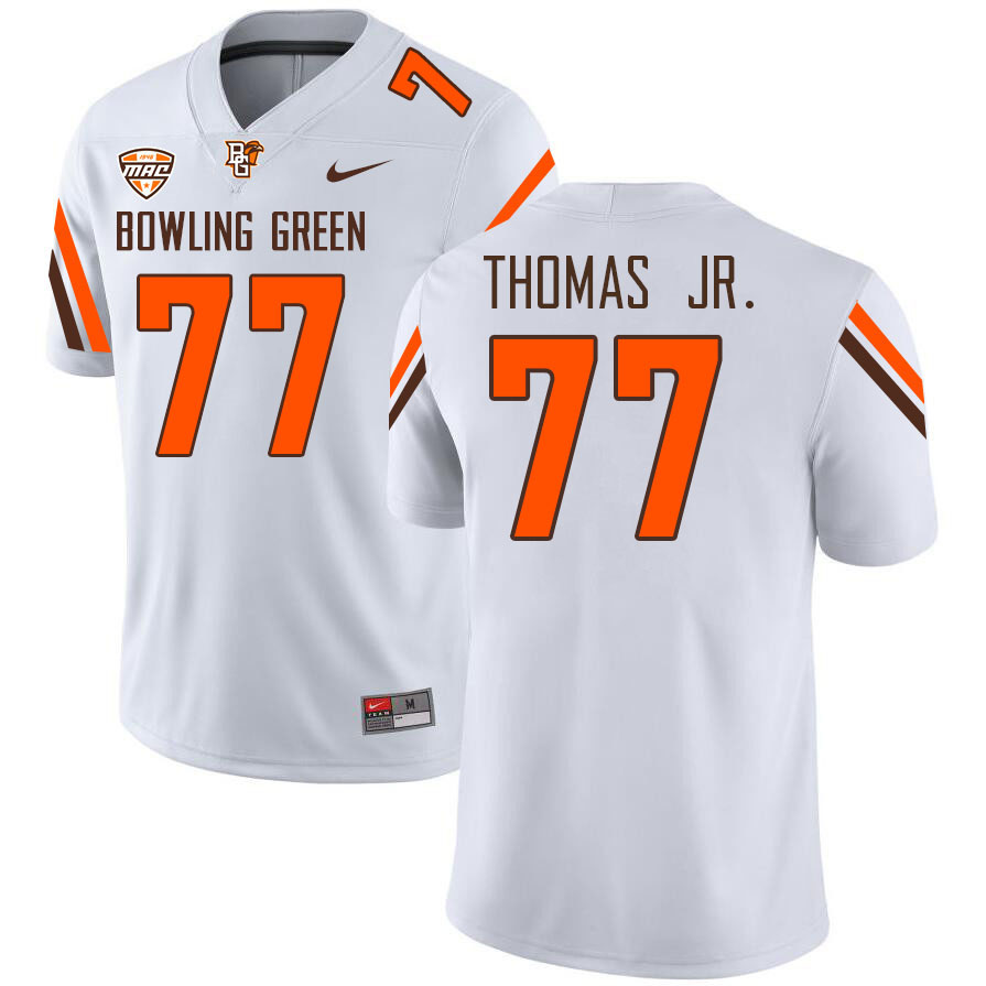 Bowling Green Falcons #77 James Thomas Jr. College Football Jerseys Stitched Sale-White